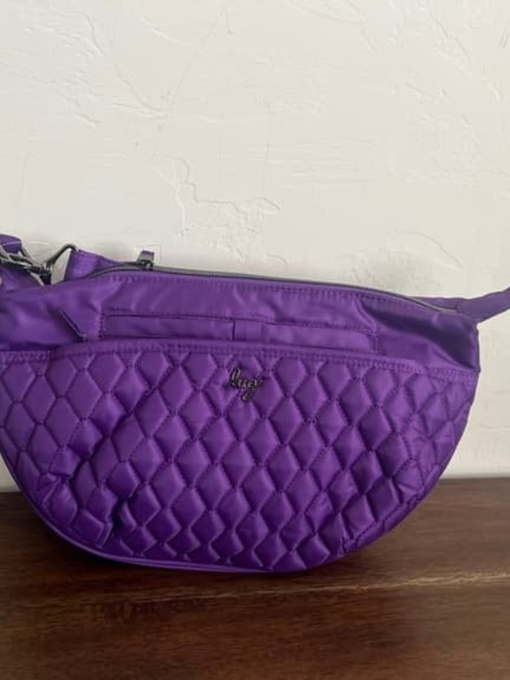 lug Bolero Quilted Nylon Crossbody Bag in Purple